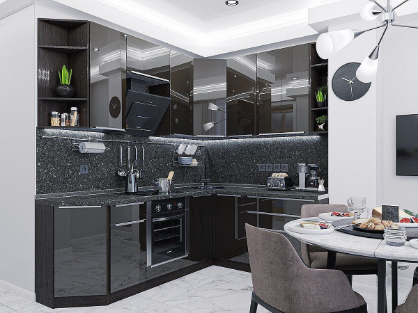 Кухня МДФ Пластик-02 (Anthracite) купить по выгодной цене в интернет ...