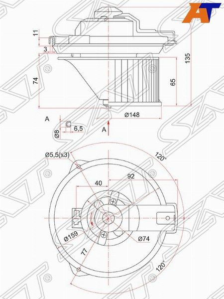 Мотор печки для Тойота Королла Спасио 110 1997-2001, Toyota Corolla ...