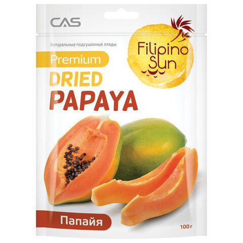 Папайя FILIPINO SUN сушеная, 100 грамм, пакет - купить с доставкой по ...
