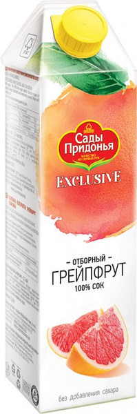 "Сады Придонья" Exclusive сок грейпфрутовый 1л - купить с доставкой по ...