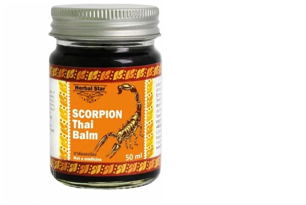 Herbal Star, Тайский бальзам для суставов Скорпион разогревающий , мазь ...