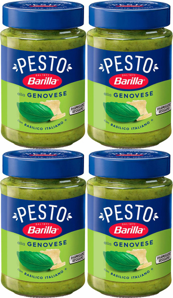 Соус Barilla Pesto alla Genovese с базиликом, комплект: 4 упаковки по ...