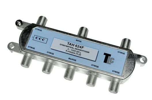 Ответвитель на 6 отводов TAH 624F RTM (5 - 1000 МГц) 24dB - купить с ...