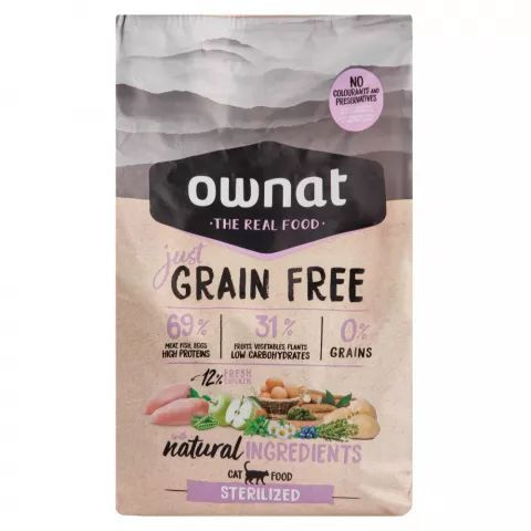 Ownat Adult Sterilized корм сухой для стерилизованных кошек беззерновой ...