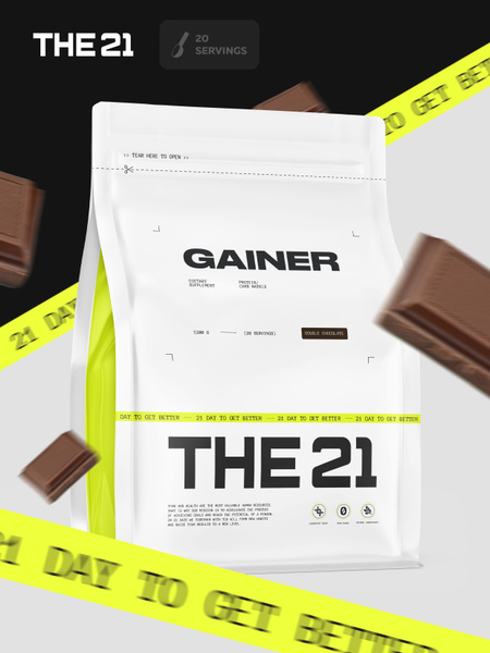 Гейнер "THE 21", вкус Шоколад, для набора массы, многокомпонентный, 1 ...