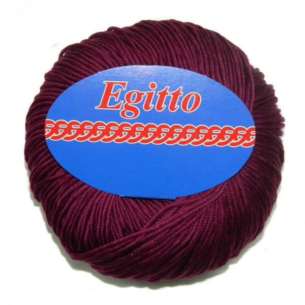 Пряжа Egitto - египетский хлопок -1 моток (120 м, 50 гр), цвет 107 ...