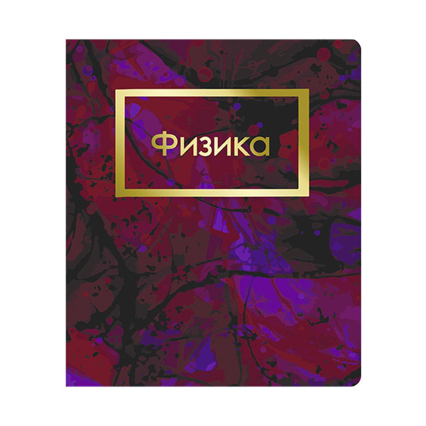 Тетрадь предметная "Мрамор темный" 48 листов в клетку "Физика", блок ...