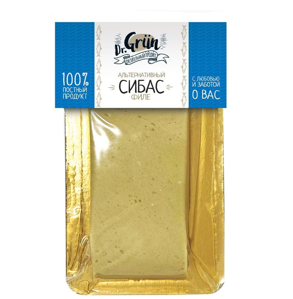 Сибас вегетарианский Dr.Grun, 200г /100% растительная рыба без мяса ...