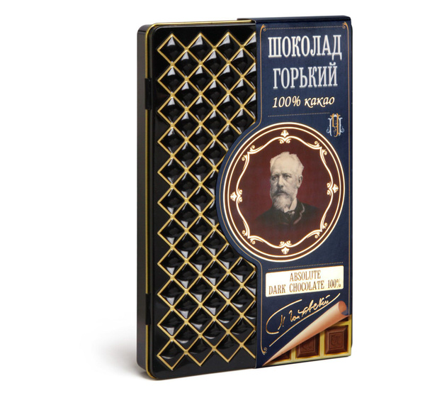 Горький шоколад 100% Чайковский металлический пенал 90 г купить на OZON ...