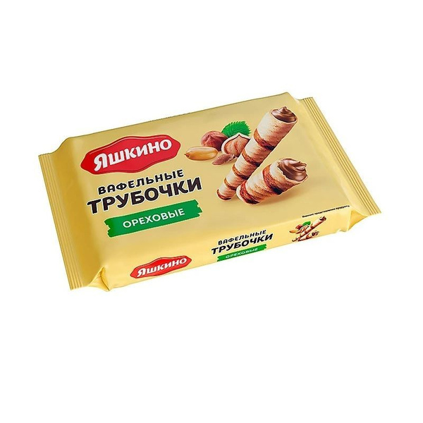 Яшкино Вафельные трубочки "Ореховые" 190 гр - купить с доставкой по ...