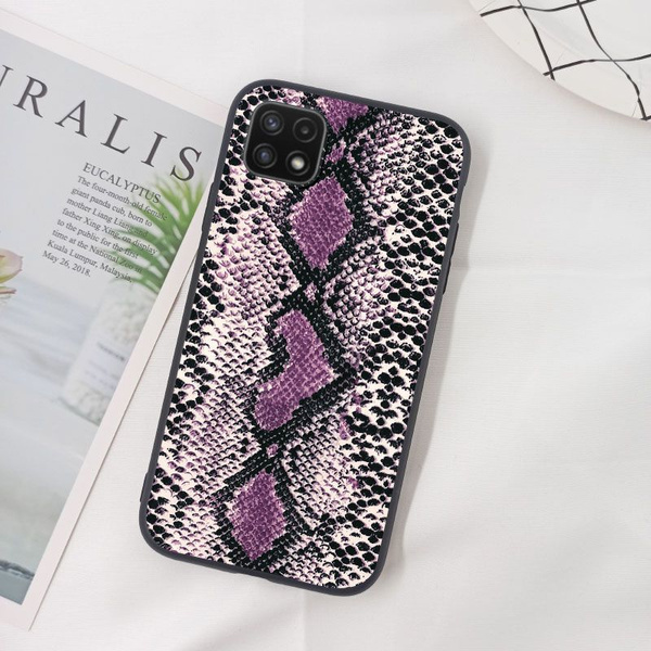 Силиконовый чехол со змеиной кожей для Samsung Galaxy A22 5G / Самсунг ...