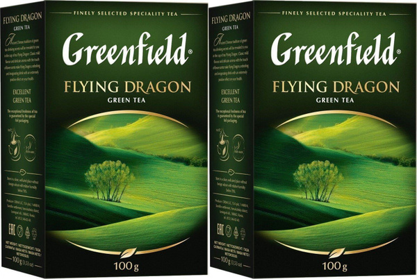 Greenfield Чай зеленый Flying Dragon, листовой, 100 г, 2 уп - купить с ...