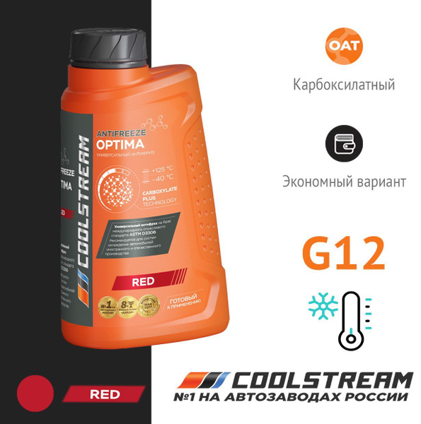 Антифриз Coolstream OPTIMA RED, Готовый раствор купить по выгодной цене ...