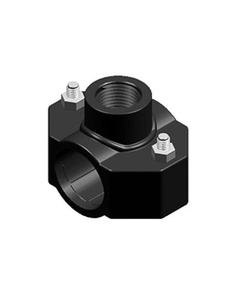 Хомут седельный (врезка в трубу) (седелка) 63 х 3/4" (2 болта) PREMIUM ...