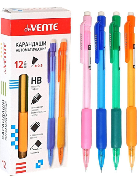 deVENTE Карандаш, твердость: HB (Твердо-мягкий), 12 шт. - купить с ...