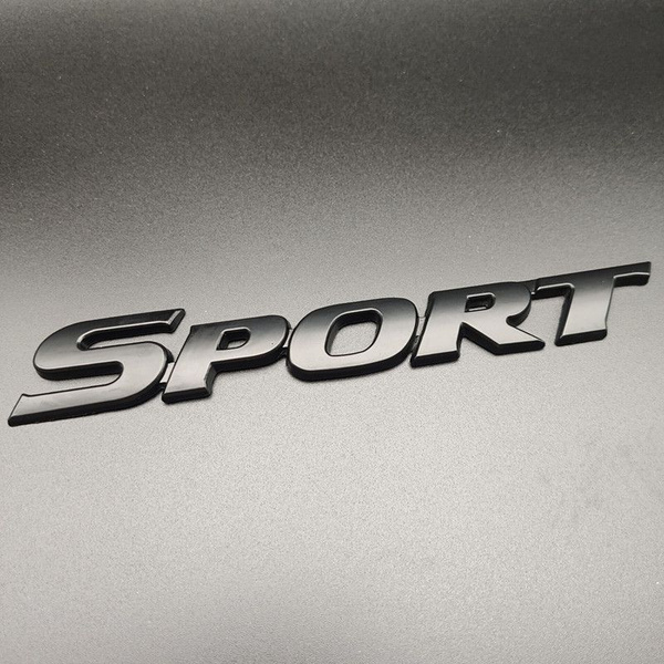 Металлическая наклейка на авто sport черный шильдик купить c доставкой ...