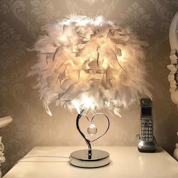 Лампа настольная LampForHome с перьями - купить по низкой цене в ...
