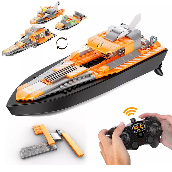Лодка на пульте управления конструктор детская игрушечная Amazin V1 ...