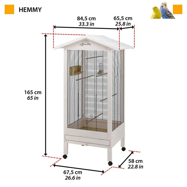 Вольер, клетка HEMMY для птиц, из дерева - купить с доставкой по ...