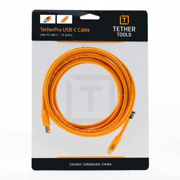 Кабель Tether Tools Кабель TetherPro USB 3.0 to USB-C 4.6m Orange ...