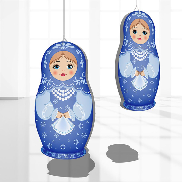 Украшение подвесное интерьерное МЕГА-АРТ МЕГА_Подвесные Матрешка 20 см ...