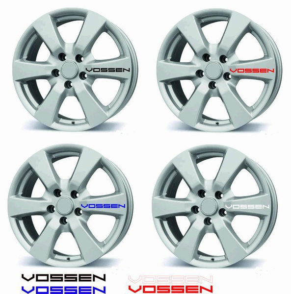Наклейки на колесные диски Vossen 4 штуки черные буквы 15см - купить по ...