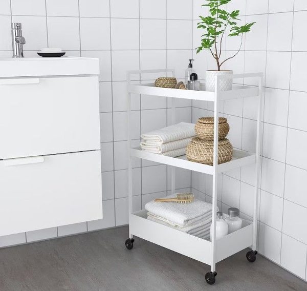 IKEA Этажерка, 3 секц, Сталь, 50х30х83 см - купить в интернет-магазине ...