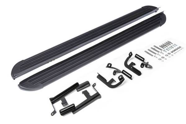 Пороги подножки алюминиевые в полоску для Lifan X 60 (Лифан Х60) 2016 ...