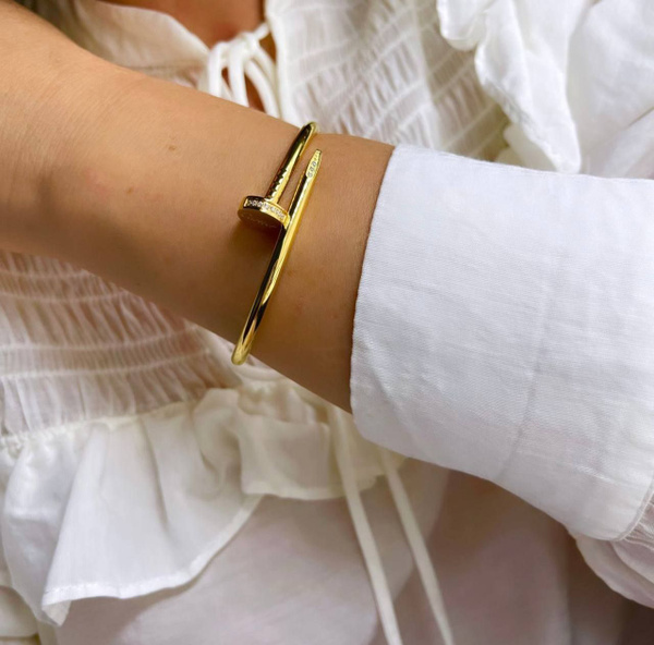 Браслет гвоздь в образе CARTIER JUSTE UN CLOU металл под золото с ...