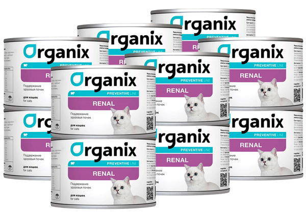 Влажный корм ORGANIX PREVENTIVE LINE RENAL для взрослых кошек при ...