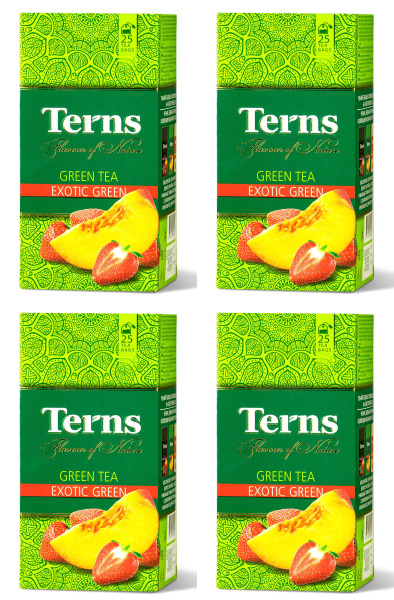 "Terns" Exotic Green чай зеленый со вкусом персика и клубники ...