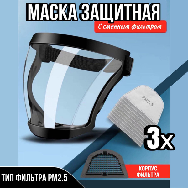 Маска защитная для триммера пластиковая строительная , щиток зашитный ...