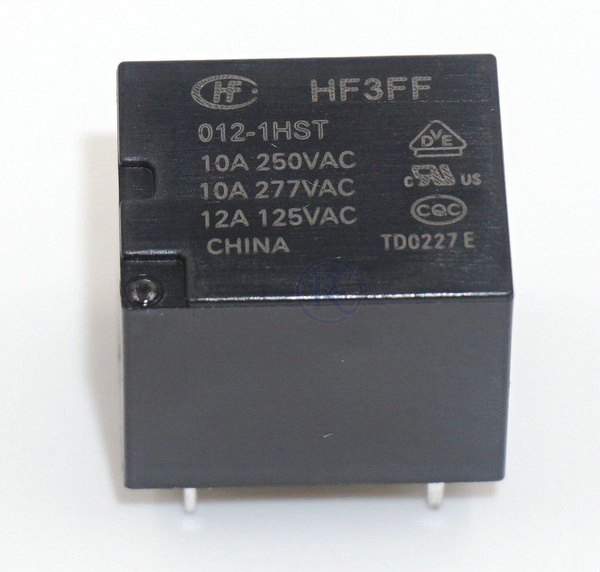 (5 шт)Силовое реле HF3FF/012-1HST(12V,10A,250VAC/277VAC,12A/125VAC,4pin ...