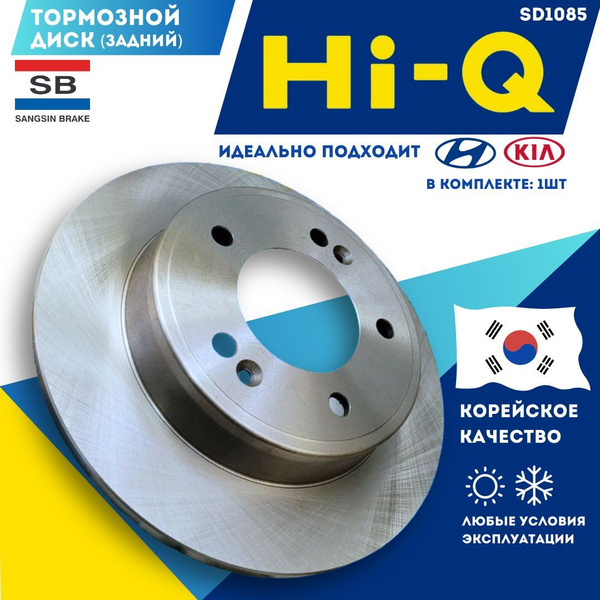 Диски тормозные задние Хендай Крета 2016- Sangsin HI-Q Киа Церато 2013 ...