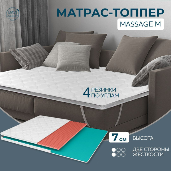 Топпер-наматрасник DAVI SLEEP топперы лайт, Беспружинный, 100 - купить ...