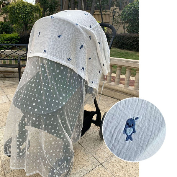 Чехол для детской коляски из марли, Солнцезащитный козырек на лобовом ...