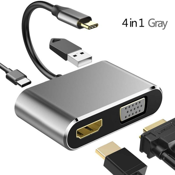 USB 3.1 C - концентратор до 4K HDMI адаптер Thunderbolt 3 RJ45 USB C ...