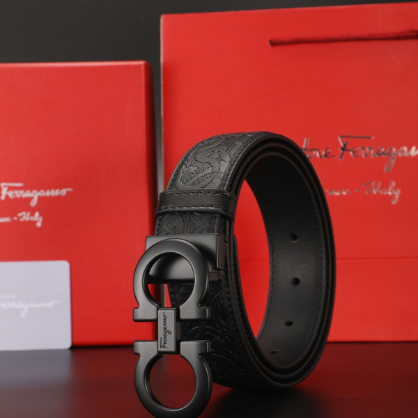 кожаный ремень Salvatore Ferragamo Мужской 3.8cm x 120cm натуральная ...