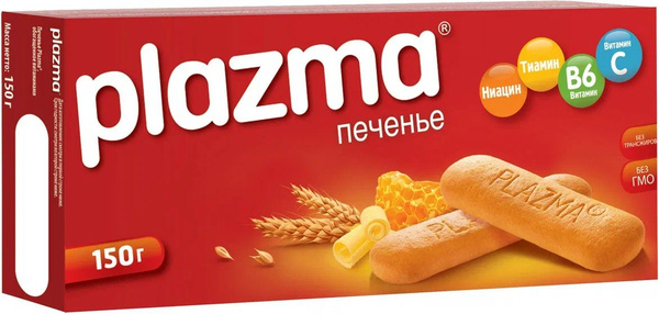 Печенье Plazma, обогащенное витаминами, 150 г - купить с доставкой по ...