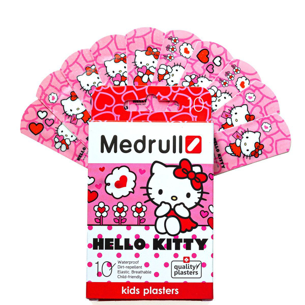 MEDRULL Пластырь детский Hello Kitty, 10шт - купить с доставкой по ...