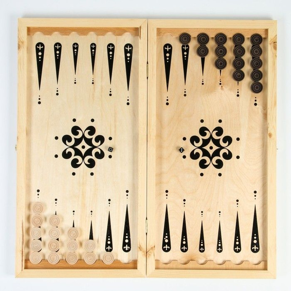 Нарды "Охотники на привале", деревянная доска 60 х 60 см, с полем для ...