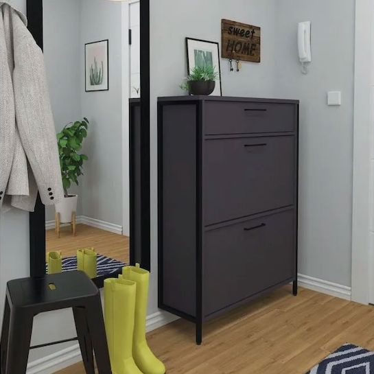 Обувница KOKORO-Mebel Клаб, ЛДСП, 88.4x30x120 см - купить по выгодной ...