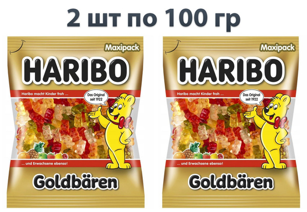 Мармелад Haribo жевательный Золотые мишки, 2 шт по 100г - купить с ...
