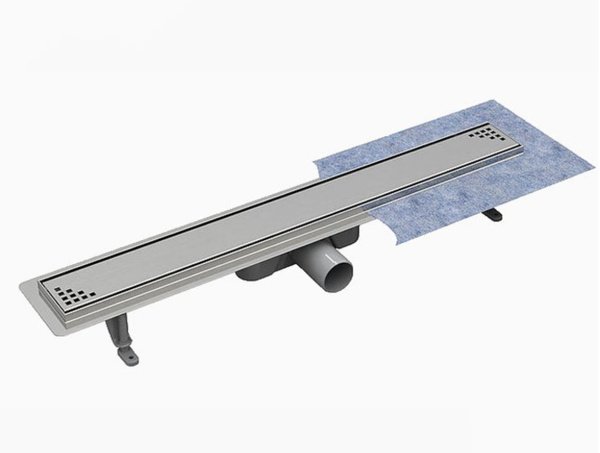 Душевой трап DAVETI-QUADRO METAL 80см КВАДРАТНЫЙ УЗОР с Сухим Затвором ...