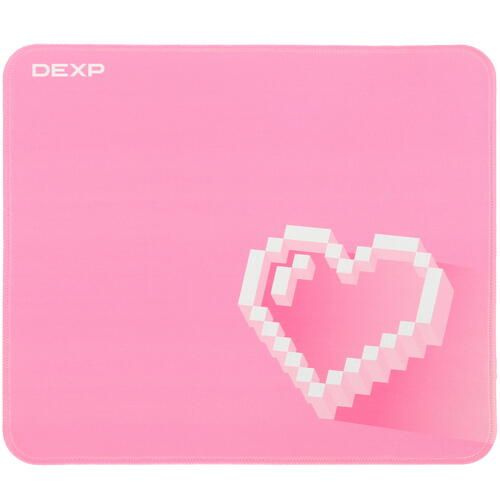 DEXP Коврик для мыши Коврик DEXP OM-M Pink Heart розовый, розовый ...