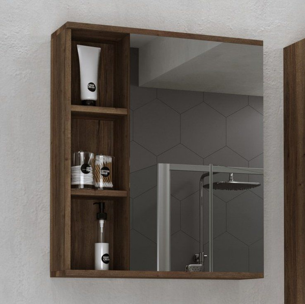 Зеркало-шкаф Grossman Форта с боковыми полками, 60 см, в современном ...