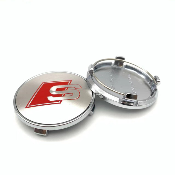 Колпачки заглушки на литые диски AUDI RS 68/62.5/9 мм, комплект 4 шт ...