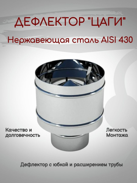 Дефлектор "ЦАГИ" Полный диаметр 110 Нержавейка - купить по выгодной ...