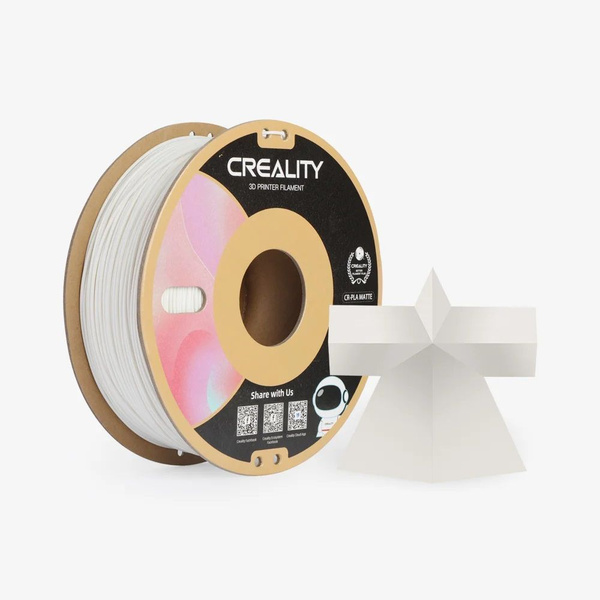 Филамент Creality CR-PLA Matte PLA 3D Printing 1.75мм. Белый (White ...