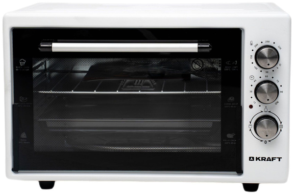 Мини-печь KRAFT KF-MO 4500 W, белый, 45 л купить по низкой цене с ...